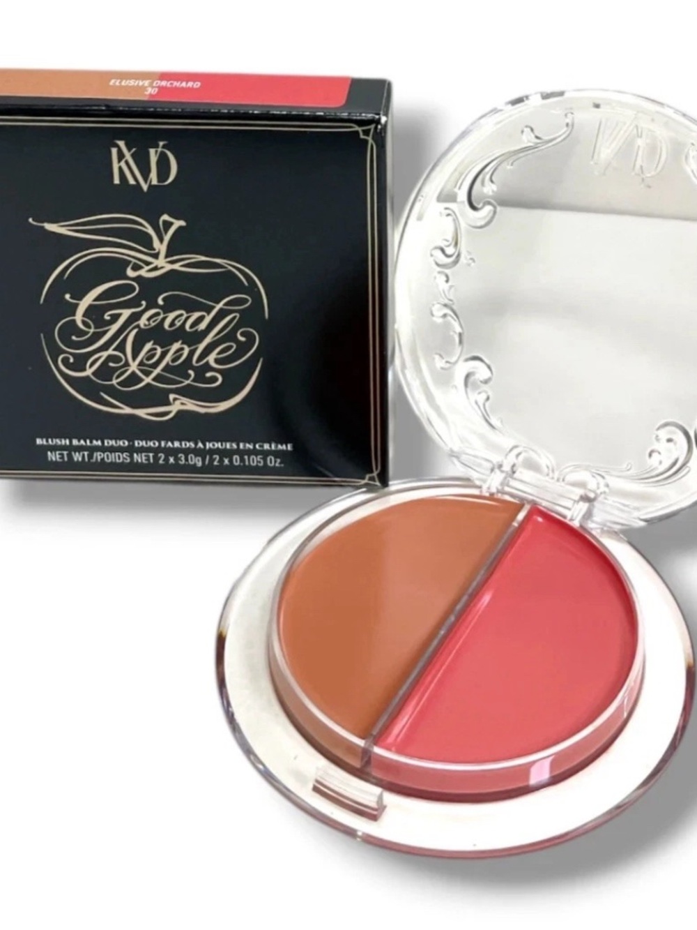 KAT VON D Good Apple Blush Balm Duo ~ 30 Elusive Orchard (Glass/Gilded Apple)